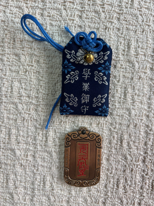 JOFAE Black Tortoise Guardian Omamori Charm – Brass Genbu Talisman, Water Element Protection Amulet, Wisdom & Longevity Charm