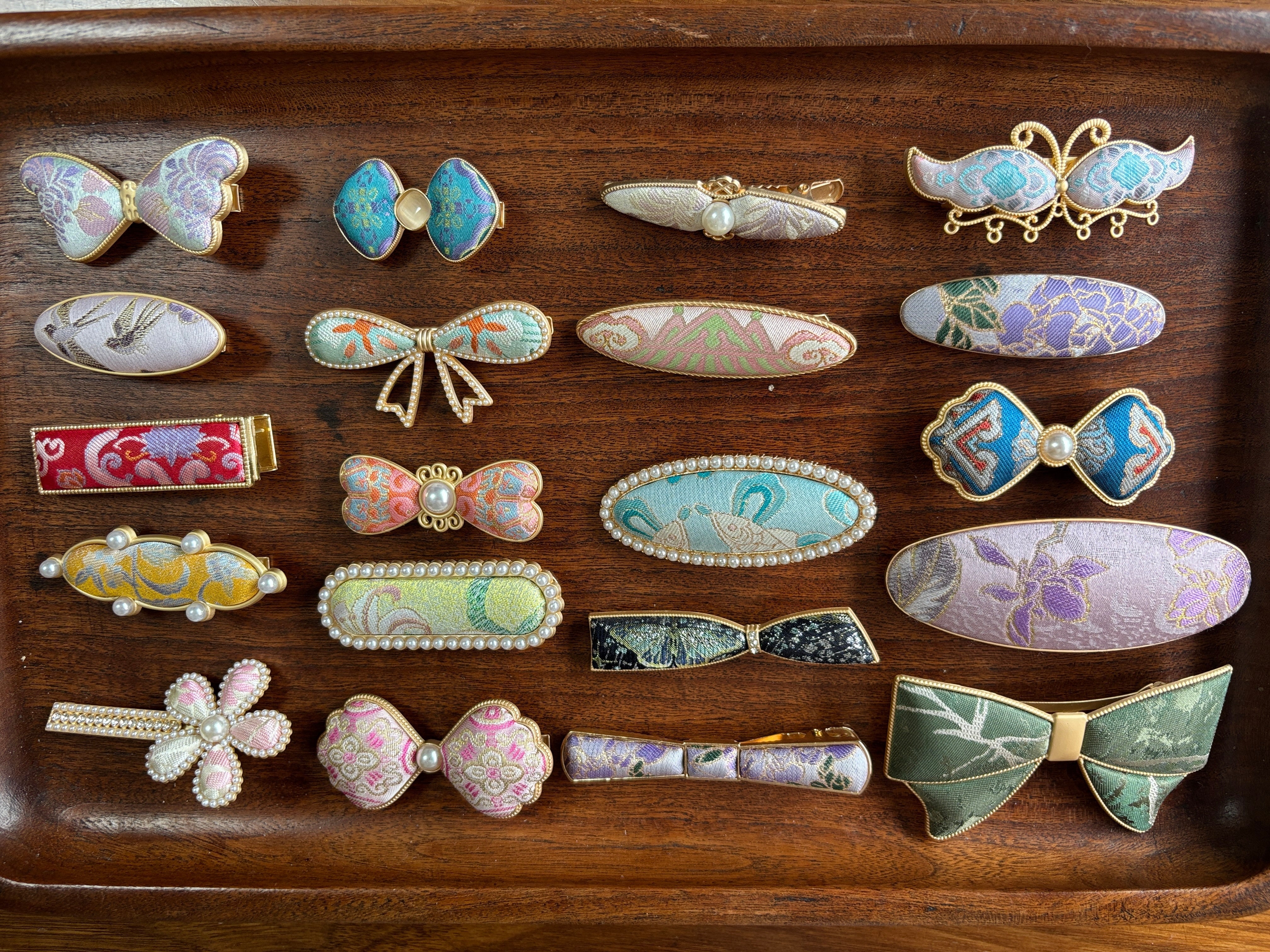 NO.1013❤オーロラ富士❤レジンへアゴム ブローチ JOFAE Kyoto | Japanese Handmade Accessories & Smart Essentials