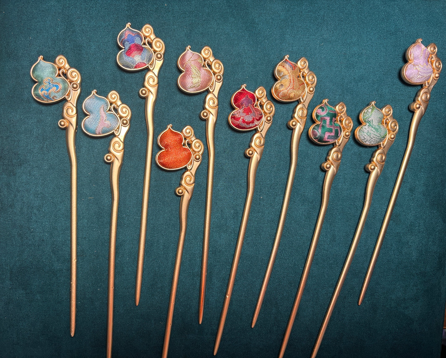 JOFAE Kyoto handmade gourd hair pin with intricate design, symbolizing protection and good fortune, traditional Japanese accessory.