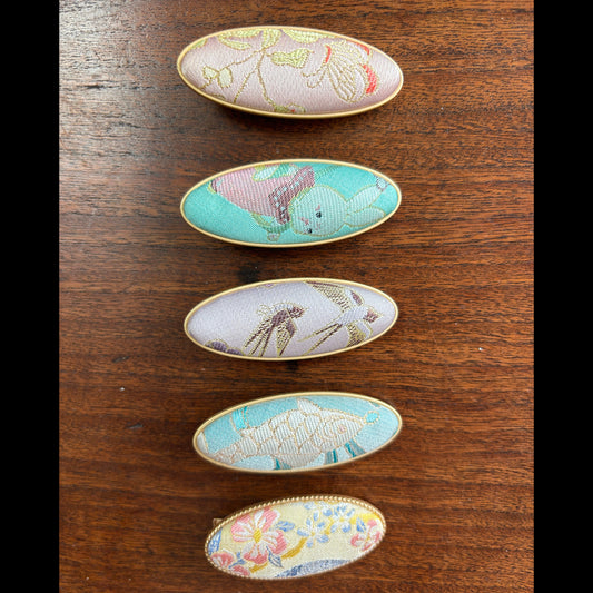 JOFAE Kyoto Handmade Brocade Oval Clip – Quiet Luxury Style
