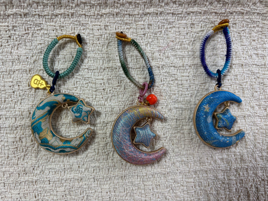 JOFAE Handmade Moon & Star Charm – Kyoto Dream Protection Talisman | Celestial Japanese Bag Charm