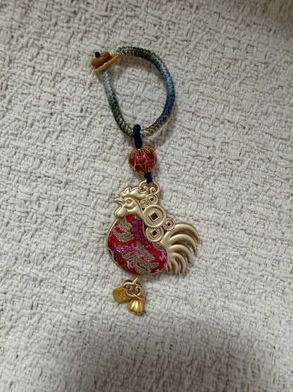 JOFAE Handmade Rooster Zodiac Charm – Kyoto Success & Confidence Protection Talisman