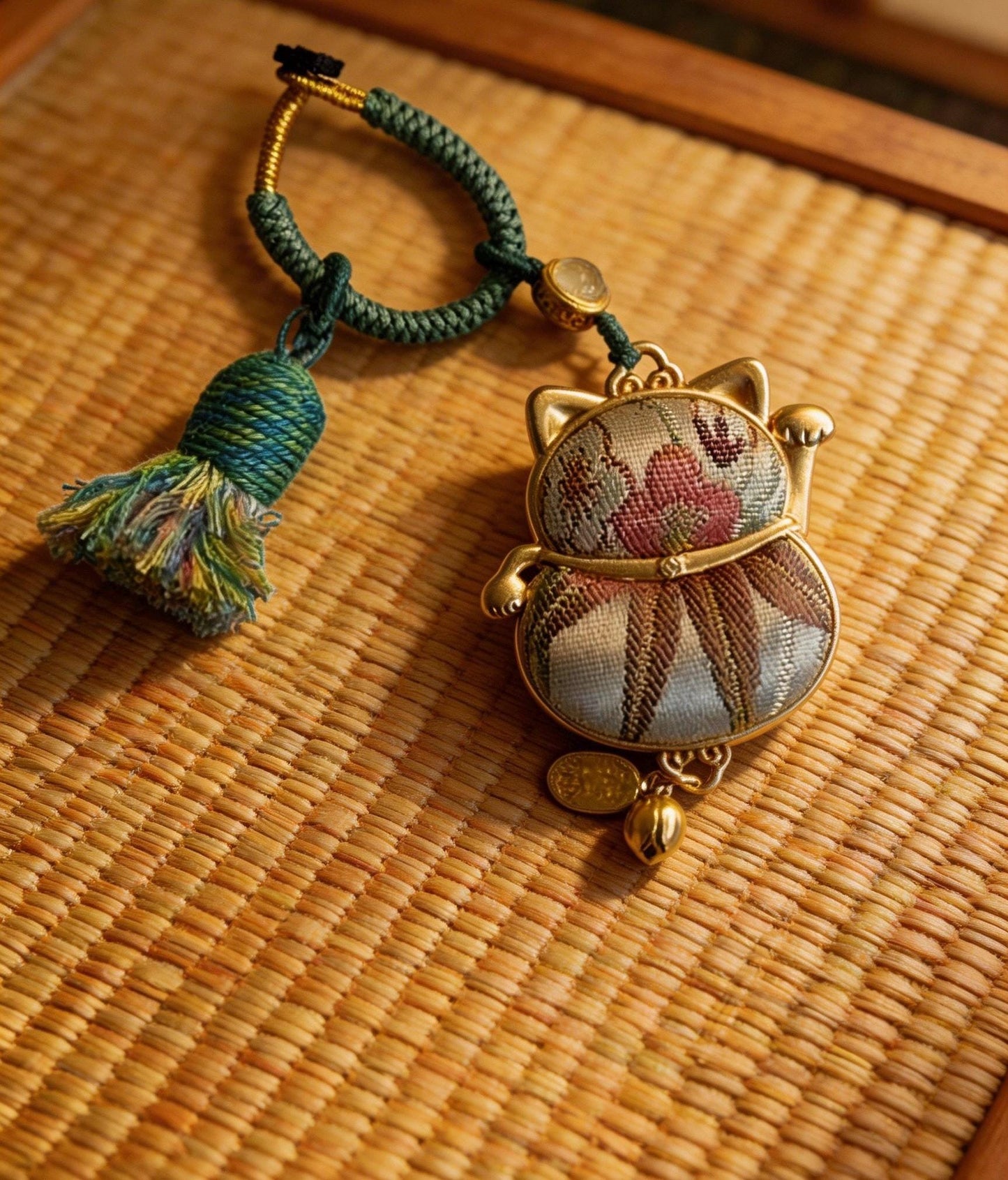 Maneki Neko Lucky Charm (White) – Kyoto Inspired Handmade Amulet – Symbol of Peace, Clarity and Positive Energy – Traditional Japanese Craft