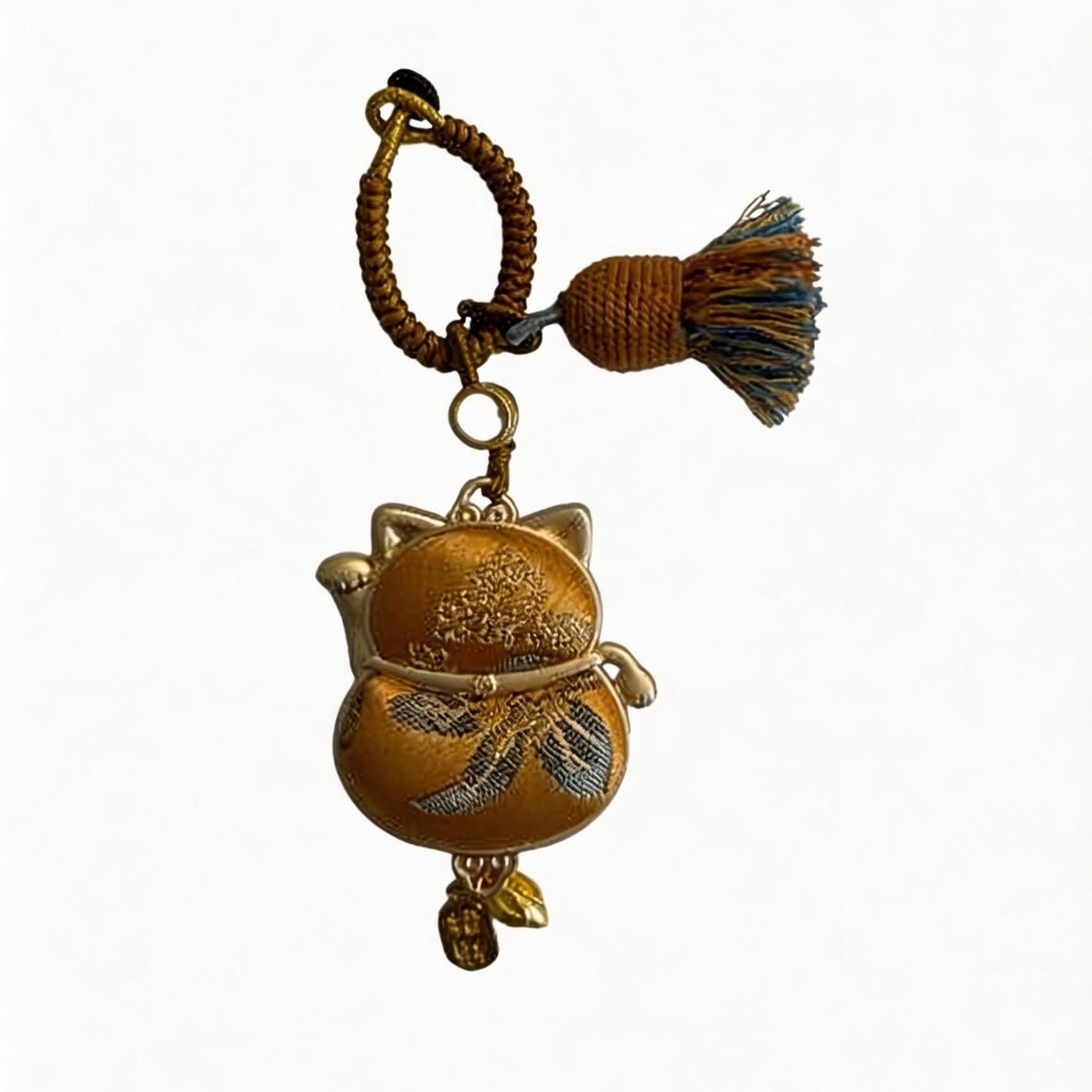Maneki Neko Lucky Charm (Yellow) – Kyoto Inspired Handmade Amulet – Symbol of Wealth, Success and Abundance – Artisan Kyoto Craft